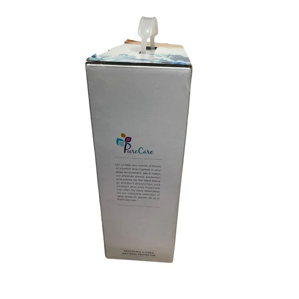 Purecare Reversatemp Cool Warm Temperature White Mattress Protector twin xl NEW